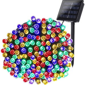 1 Pack Solar String Lights 72ft 22m 200 LED 8 Modes Solar Powered Outdoor Lighting Waterproof Christmas Fairy Lights for Xmas Tree Garden Homes Ambiance Wedding Lawn Party Decor (Multicolor)