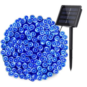 GLUAAE Christmas Solar Lights,39ft 100 LED Garden Waterproof Fairy Solar String Lights for Outdoor,Indoor Garden,Patio,Backyard,Party,ect. (Blue)-1Pack
