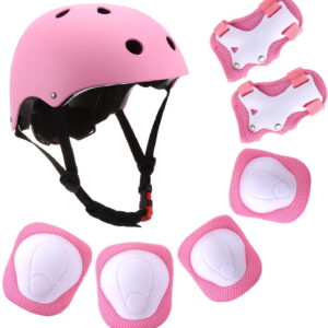 GLUAAE Kids Bike Helmet, Toddler Helmet for Ages 3-10 with Sports-Pink