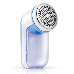 GLUAAE Rechargeable Fabric Shaver - Electric Lint & Pill Remover with 3 Stainless Steel Blades (Dual Protection, Removable Bin)