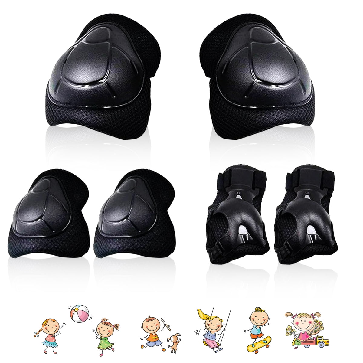 Gluaae Protective Gear Set Knee Elbow and Pads Skating Supplies