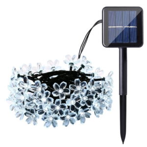 GLUAAE 22.96ft Solar String Lights – 50 LED Waterproof Fairy Lights for Indoor/Outdoor, Garden, Christmas(Cool White)-1 Pack