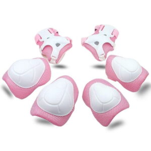 GLUAAE Protective Gear Set Sport Knee Pads for Kids 2 to 8 Years Toddler Elbow with Wrist Guards 3-in-1 for Skating, Cycling Bike, Rollerblading and Scooter