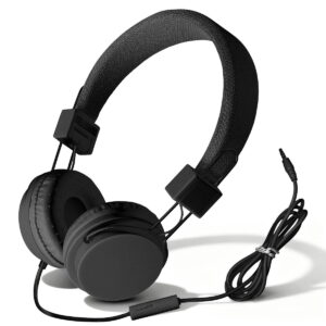 GLUAAE Child Casual Listening Foldability Portability Over-Ear Headphones, Black