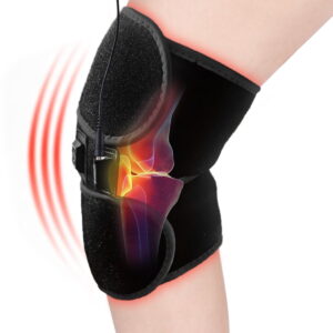 Heated Knee Brace Wrap, 3 Adjustable Temperature Knee Warmer for Joint Arthritis Pain Relief, Gray