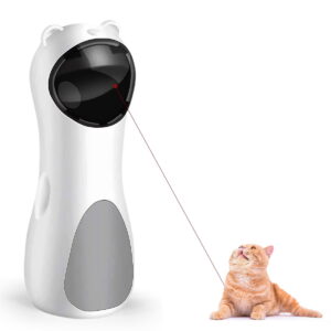 Cat Laser Toy, Pet Laser for Cats USB Charging or AA Battery Operated, Interactive Cat Chase Toy with 5 Rotating Modes - Auto Shut Off and Silent - Kitten/Cat Owner's Gift Idea