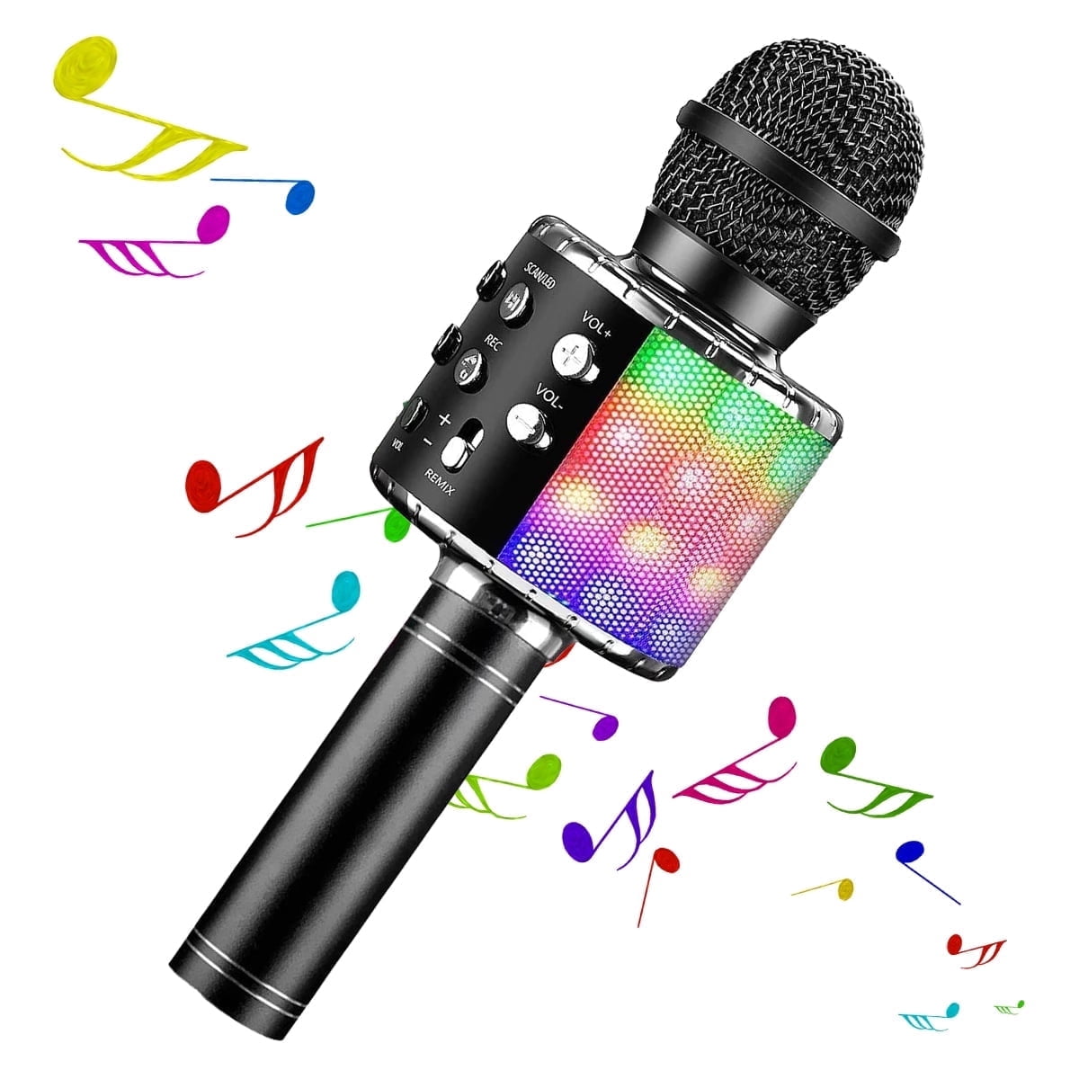 GLUAAE Toys For 3-16 Years Old Girls Gifts,Karaoke Microphone for Kids,Best Fun Birthday Gifts for Teens Girl Boys(Black)